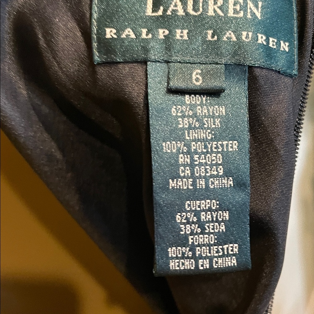 Size 6 Vintage Lauren Ralph Lauren Black Velvet Backless Gown - Picture 3 of 6